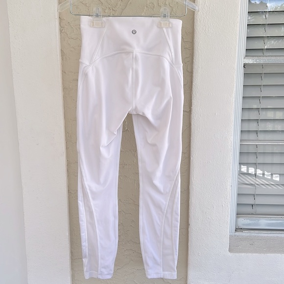Lululemon Train Times High Waist / White / Luxtreme Mesh Leggings - Picture 4 of 8